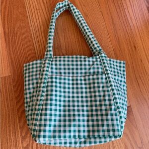 BAGGU Mini Cloud Bag Green Gingham